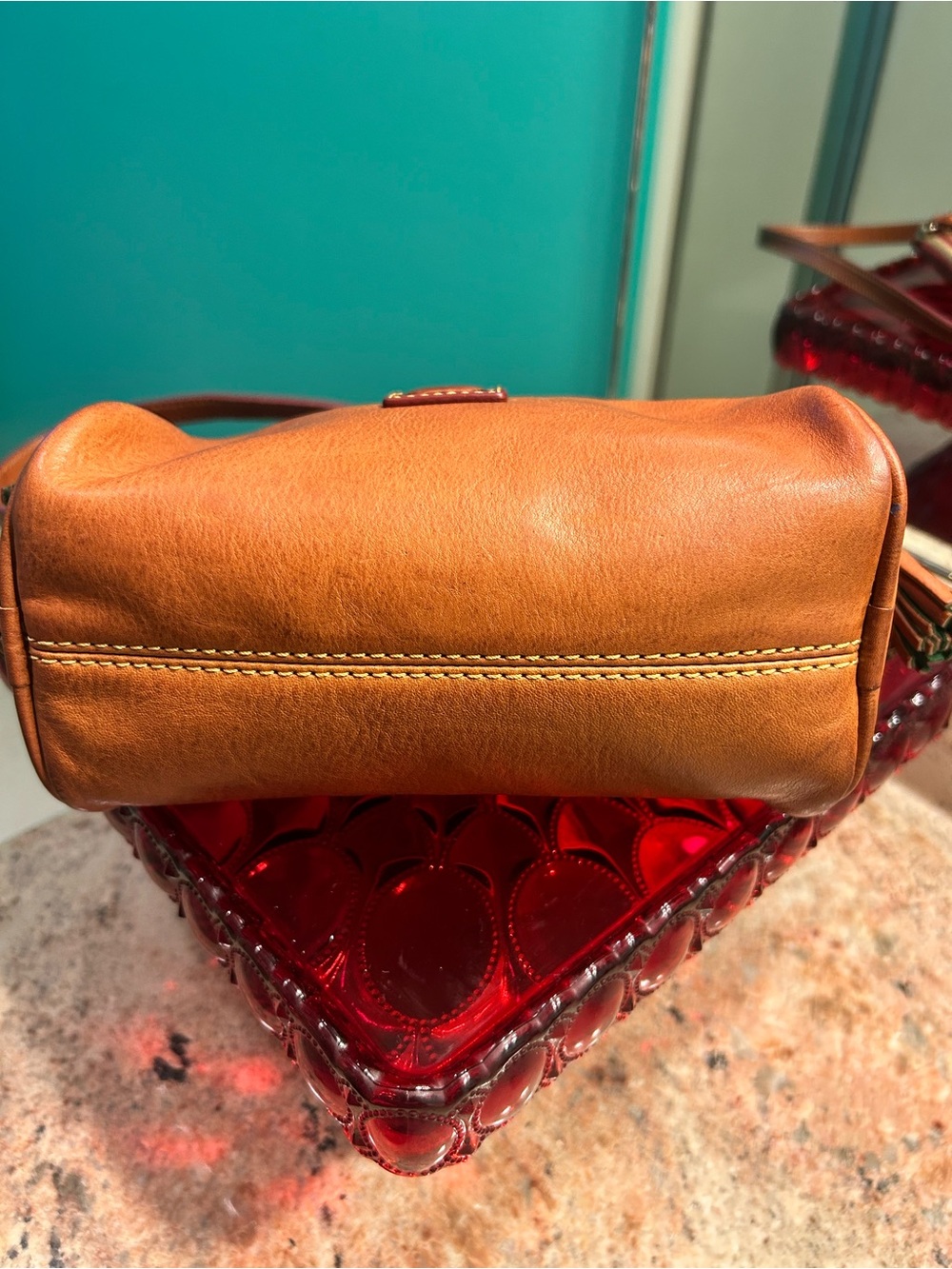 Dooney & Bourke Natural Leather Mini Hobo - Picture 3 of 7